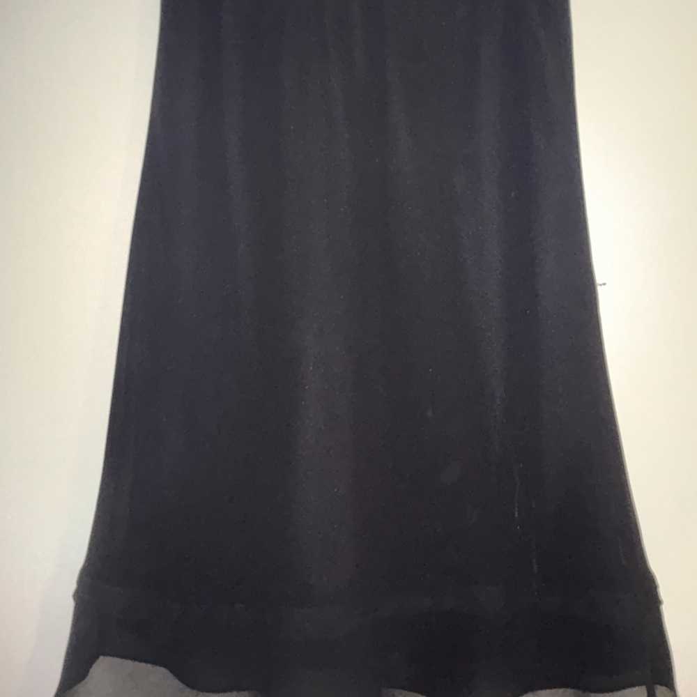 MSK Black Maxi Skirt with Subtle Hem
